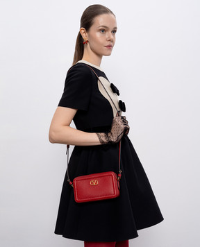 Valentino Червона шкіряна сумка крос-боді ALLTIME з емблемою VLogo Signature 6W2P0AI5RZR