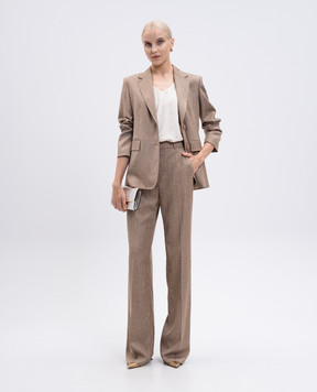 Max Mara Коричневий жакет HODEIDA з вовною і льоном HODEIDA
