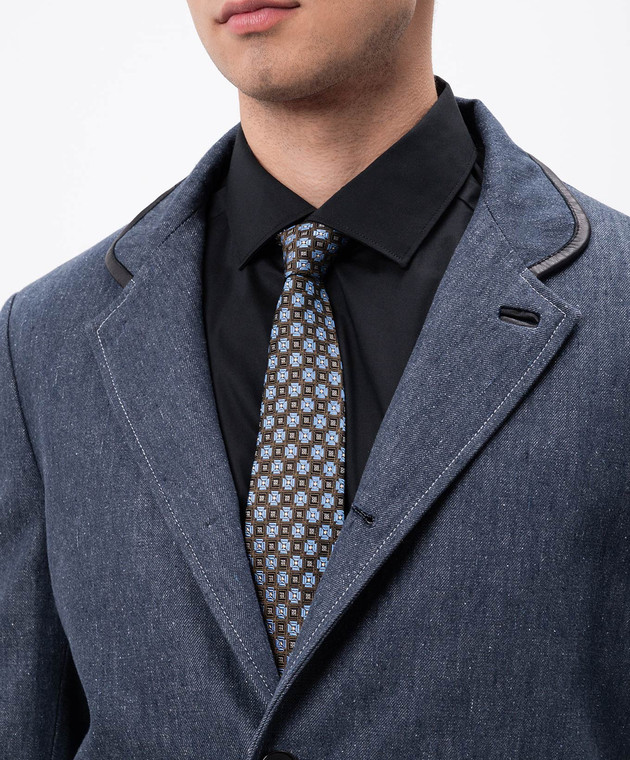 Kiton Галстук из шелка в узор UCRVKRC08F19 изображение 2