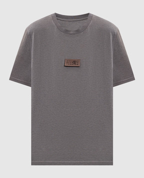 Maison Margiela MM6 Серая футболка с нашивкой эмблемы S52GC0356M20048