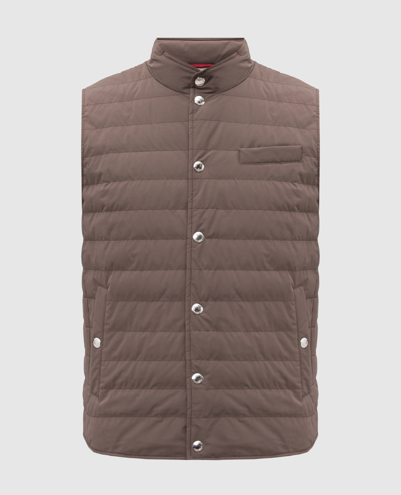 

Коричневый стеганый пуховой жилет, Верхняя одежда