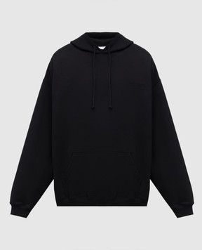 Vetements Чорне худі з вишивкою логотипа UA66HD780B