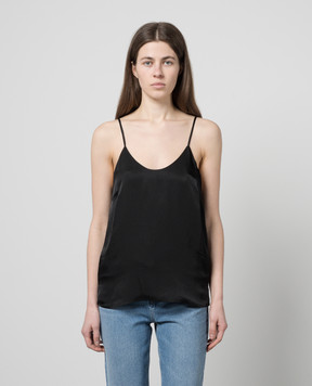 Twinset Чорний топ з логотипом 241TT2163