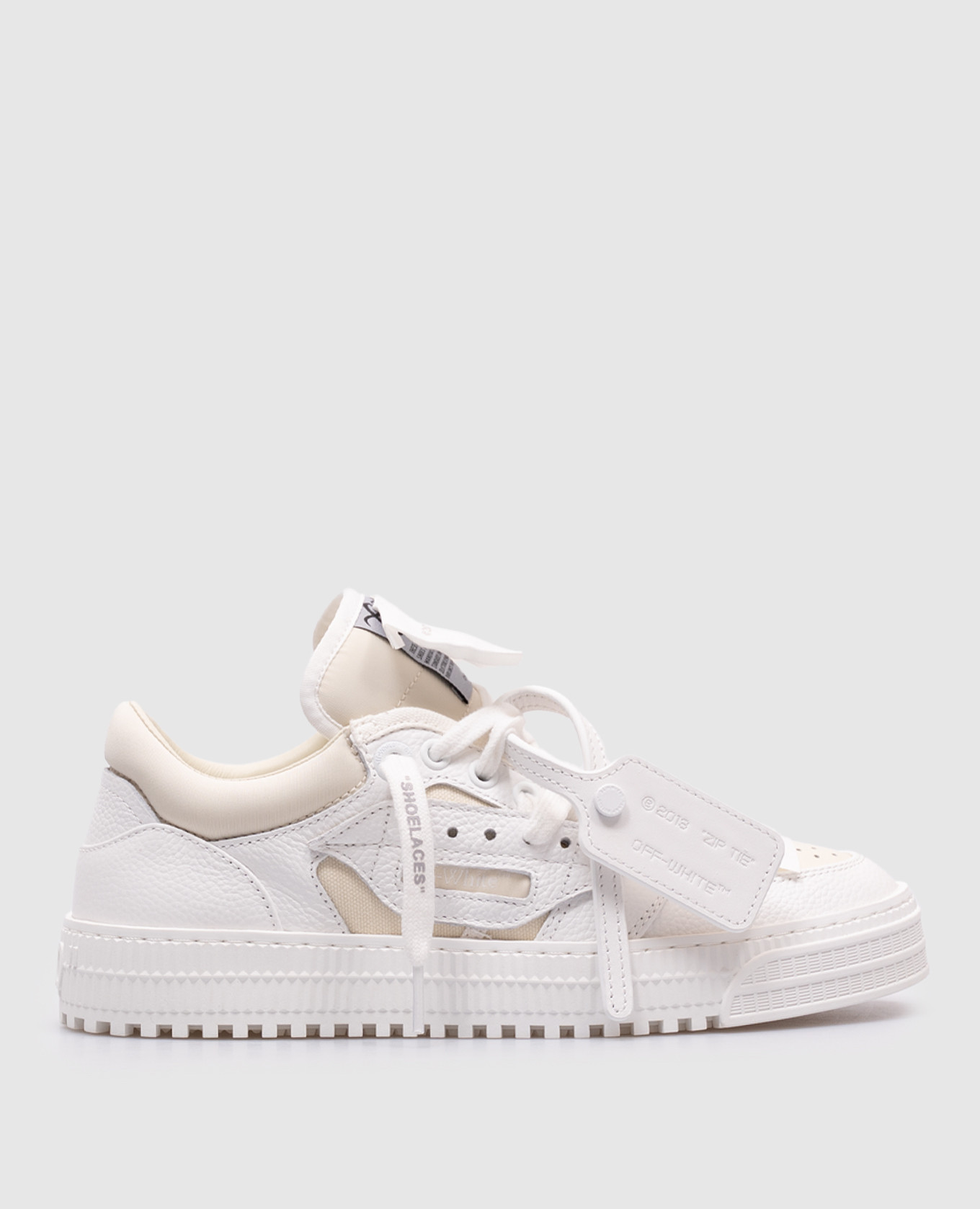 

Белые комбинированные кеды Low 3.0 с вышивкой эмблемы., Белый, Кроссовки