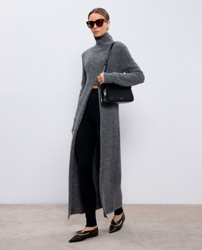 Jil Sander Сіра сукня максі з вовни з розрізом J02CT0394J14718