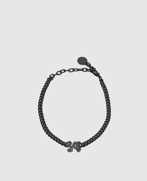 Palm Angels Чорний браслет-ланцюжок Monogram PMOA049F24MAT001