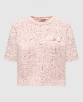 Twinset Рожевий джемпер з емблемою логотипа 251TP3440