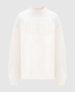 Vetements Белый свитер из шерсти мериноса с вышивкой логотипа. UA65KN300W