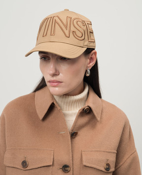 Twinset Коричневый кепка с вышивкой логотипа 242TA4350