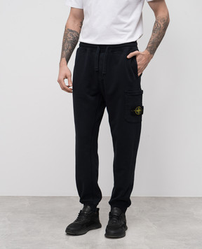 Stone Island Сині джогери з патчем логотипа K1S156200644S0051