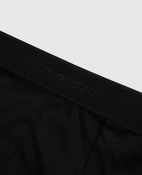 Zimmerli Чорні труси-боксери з логотипом 2861445