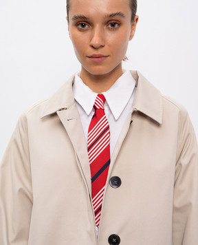 Thom Browne Красный галстук с шелком в полоску FNL029AF0984