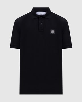 Stone Island Чорне поло з логотипом K2S152200005S0017