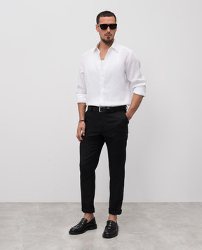 Dolce&Gabbana Біла сорочка з льону G5MM4TFU4MH