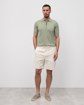 Canali Зеленое поло на молнии MK00145C0454