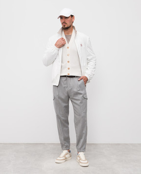 Brunello Cucinelli Белый кардиган из кашемира M22203806