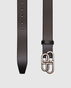 Balenciaga Черный кожаный ремень BB 5703701CH0B