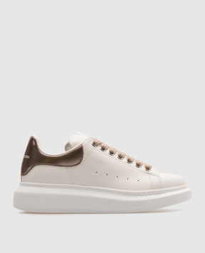Alexander McQueen Белые кожаные кроссовки с логотипом. 718139WIFTC