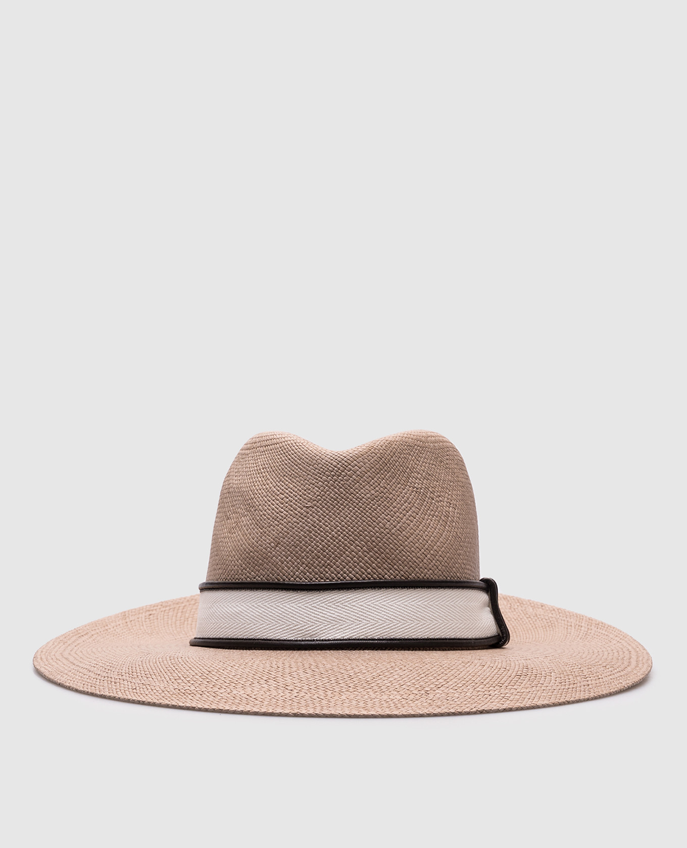 

Бежевая соломенная шляпа-федора с цепочкой мониль, Бежевый, Шляпы