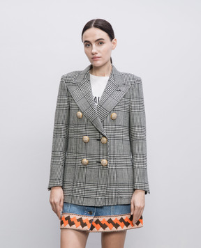 Valentino Двобортний жакет з вовни у візерунок 6B3CE40090U