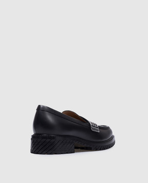 Off-White Черные кожаные лоферы Combat OMIG009C99LEA002