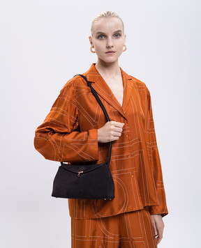 Toteme Коричнева замшева сумка T-Lock 234WAL944LE0004