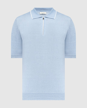 Cashmere&Whiskey Голубое поло из льна MU9952318455R