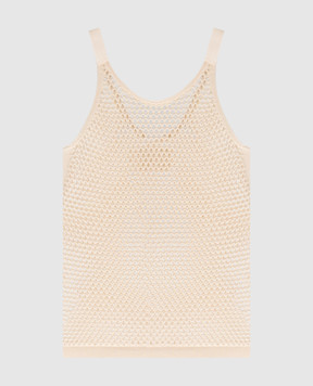 Helmut Lang Бежевий ажурний топ P02HW703
