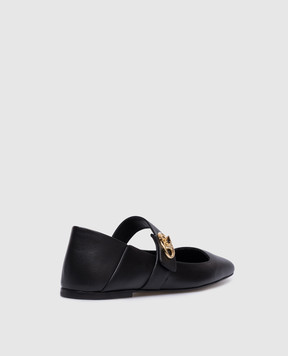 Valentino Чорні шкіряні балетки MARY-JANE BALLERINA 5W2S0JV2EEY