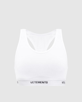 Vetements Білий топ з логотипом WH76BR150WW