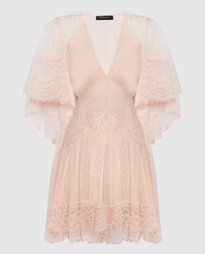 Twinset Розовое платье мини Isola Bella из кружева 251TS2093