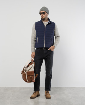 Brunello Cucinelli Синий пуховый жилет MM4911797
