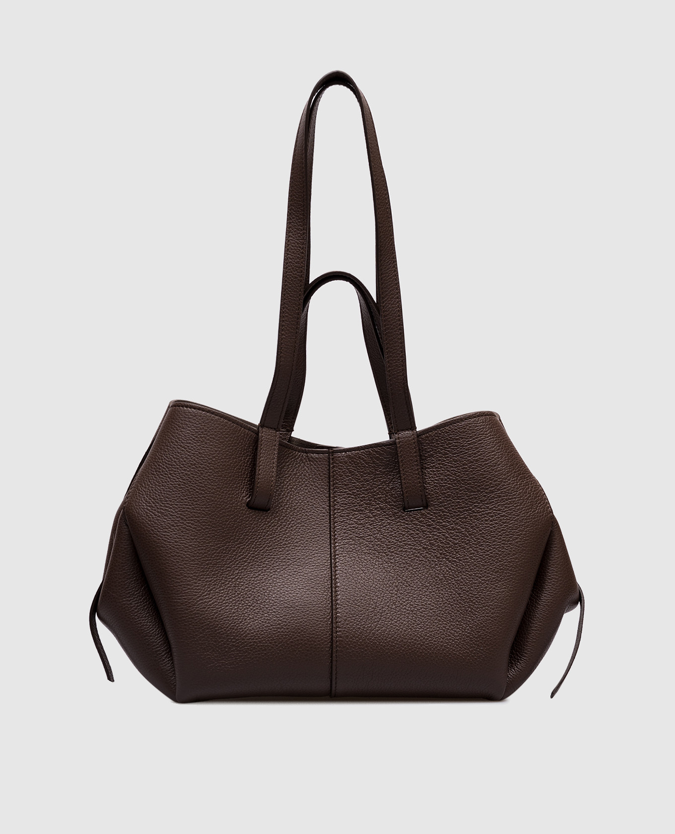 

Коричневая кожаная сумка-тоут, Коричневый, Сумки через плечо