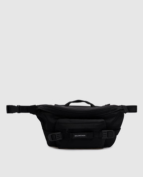 Balenciaga Чорна поясна сумка EXPLORER з логотипом 6440352BKPI