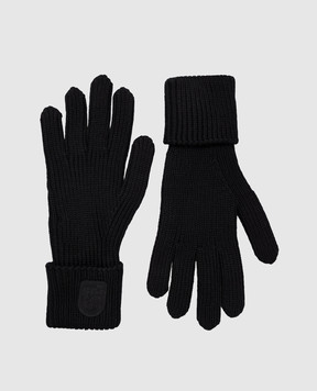 Parajumpers Чорні рукавички з вовни мериноса 25WPAGLGL15