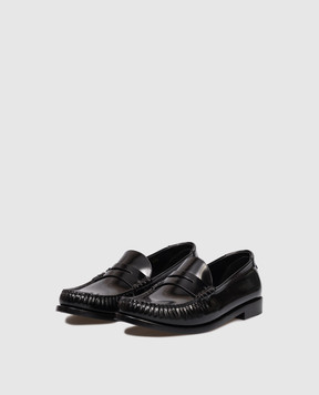 Saint Laurent Чорні шкіряні глянцеві лофери 670231AAA7R