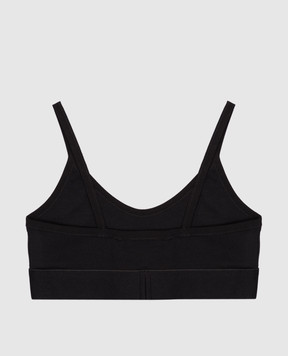 Off-White Черный браслет в рубчик с логотипом OWUB001S25JER001