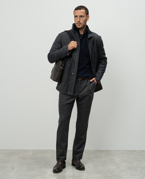 Canali Серая куртка из шерсти SR01809O30479B