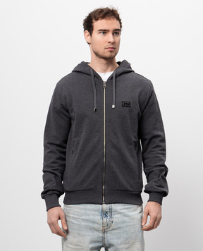Dolce&Gabbana Сіра спортивна куртка з логотипом G9IF0TG7JYX