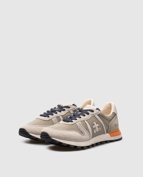 Premiata Комбинированные кроссовки RYAN цвета хаки RYAN