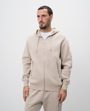 Mackage Бежевая спортивная куртка KRYS с фактурным логотипом KRYSZP