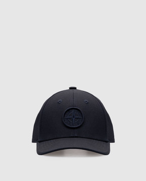 Stone Island Дитяча синя кепка з вишивкою емблеми логотипа K1S169100912S0065