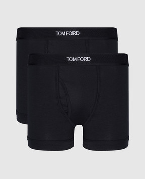 Tom Ford Набір чорних трусів-боксерів з логотипом T4XC31410