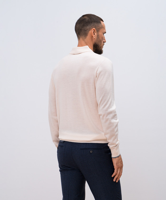 Peserico Бежевое поло из шерсти R59360F18C9770 изображение 4