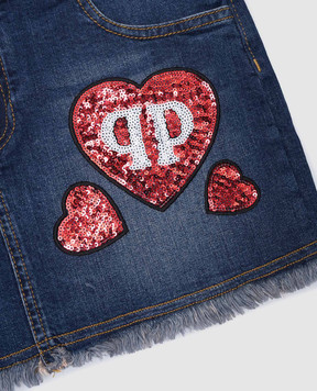 Philipp Plein Детская джинсовая юбка с логотипом GDV00061216