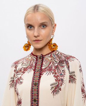 Etro Коричневі сережки Пейслі WF5A0067AX151