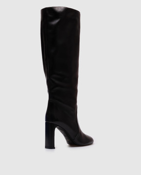 Stuart Weitzman Черные кожаные сапоги BABETTE SL545