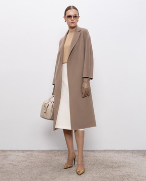 Max Mara Бежеве пальто ESTURIA з вовни ESTURIA