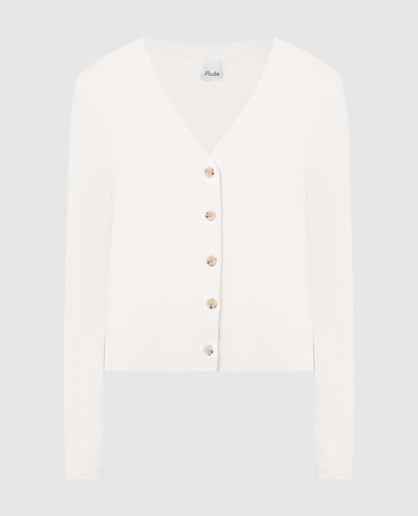 White wool and cashmere cardigan