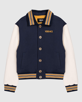 Versace Дитяча синя куртка з логотипом 10199911A14908